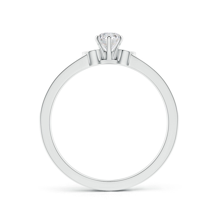 4.1mm HSI2 Solitaire Round Diamond Promise Ring with Diamond Accents in White Gold product image