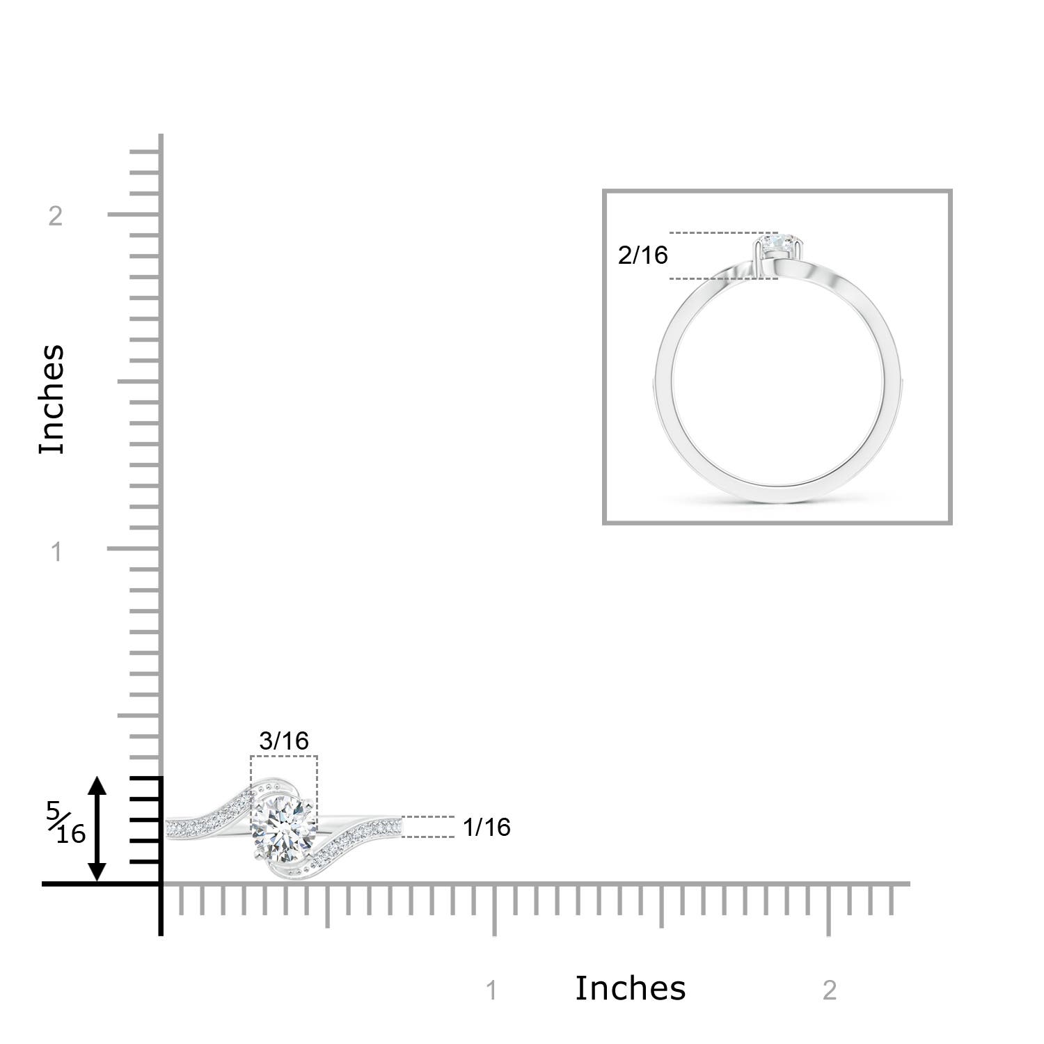 G, VS2 / 0.42 CT / 14 KT White Gold