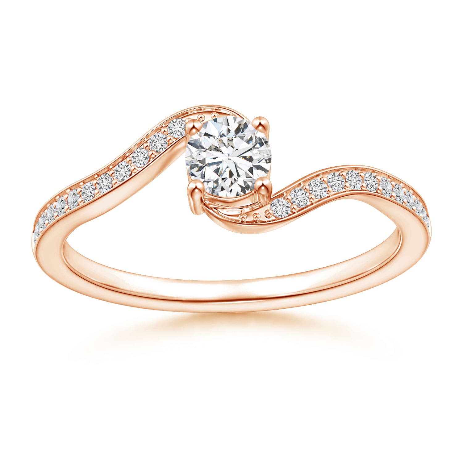 H, SI2 / 0.42 CT / 14 KT Rose Gold