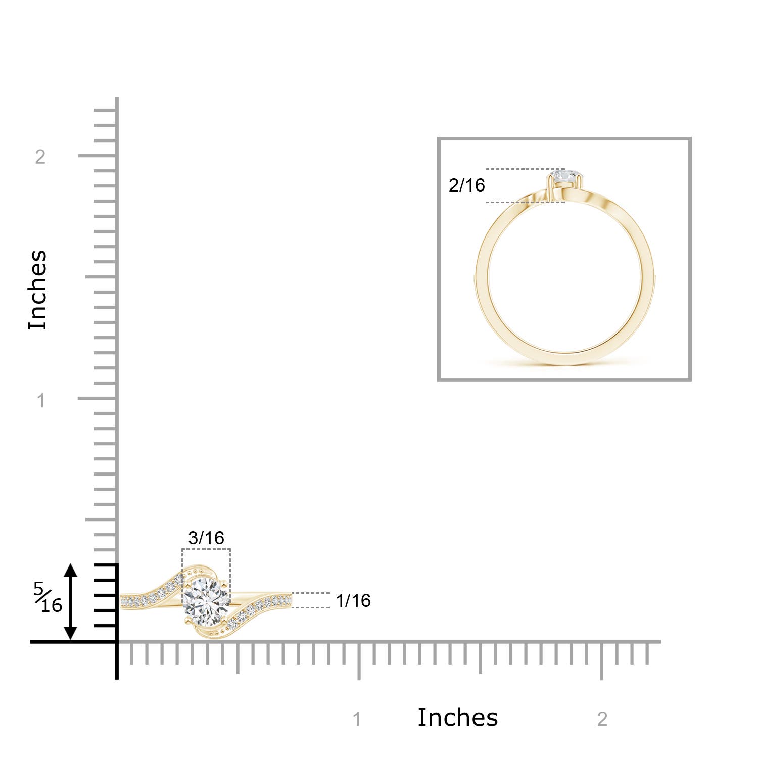 H, SI2 / 0.42 CT / 14 KT Yellow Gold