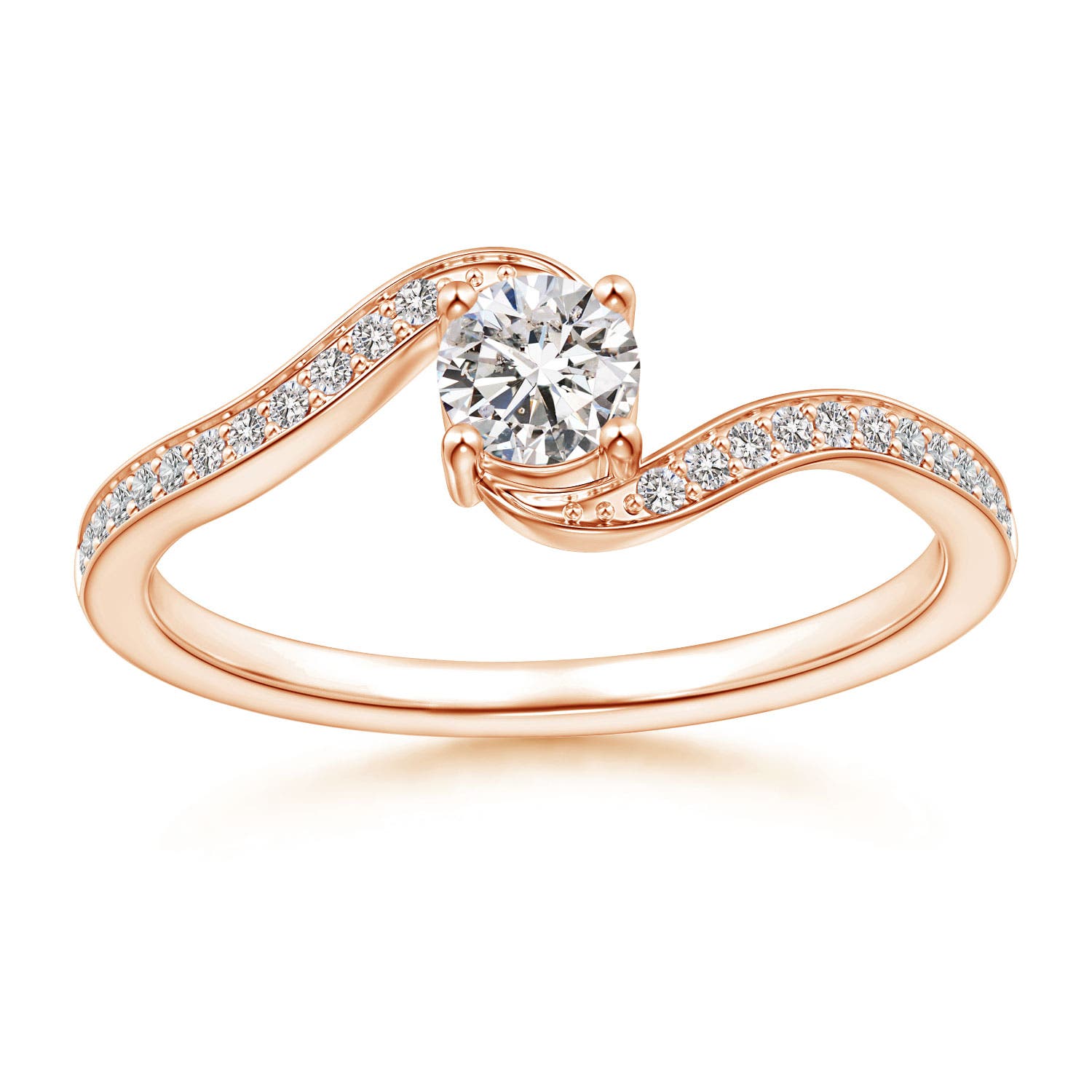 I-J, I1-I2 / 0.42 CT / 14 KT Rose Gold