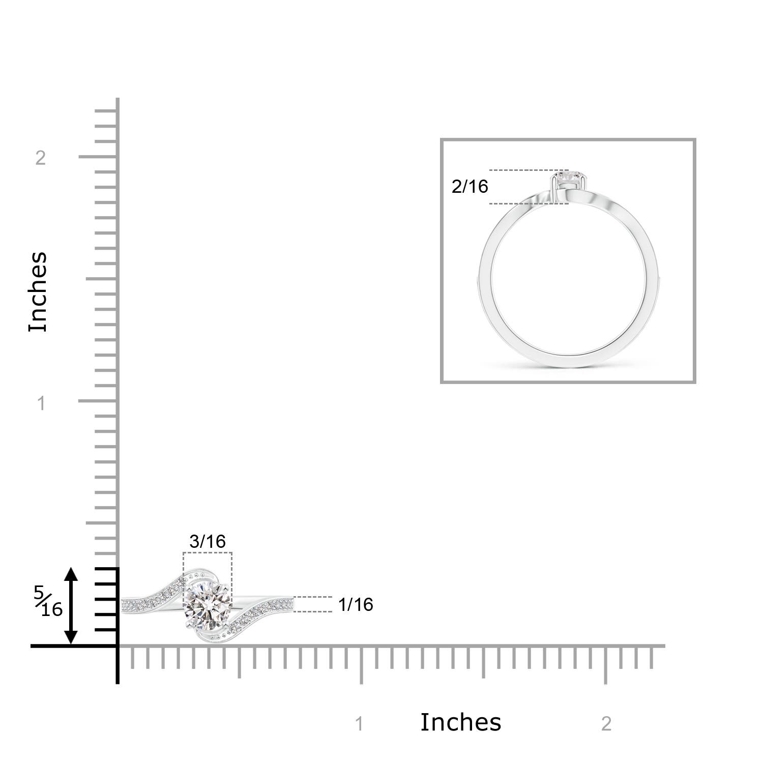 I-J, I1-I2 / 0.42 CT / 14 KT White Gold