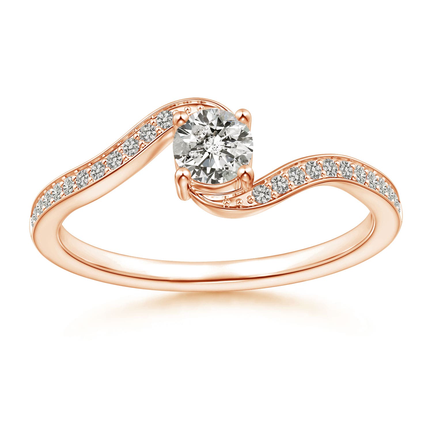 K, I3 / 0.42 CT / 14 KT Rose Gold