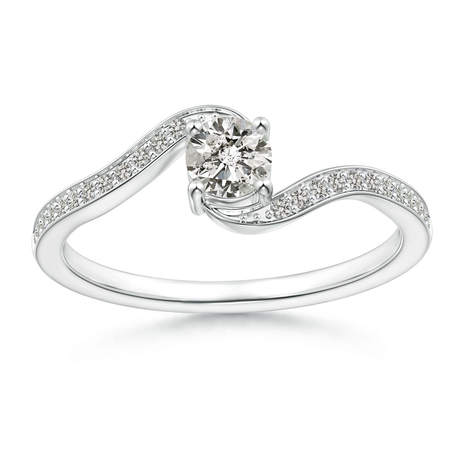 K, I3 / 0.42 CT / 14 KT White Gold