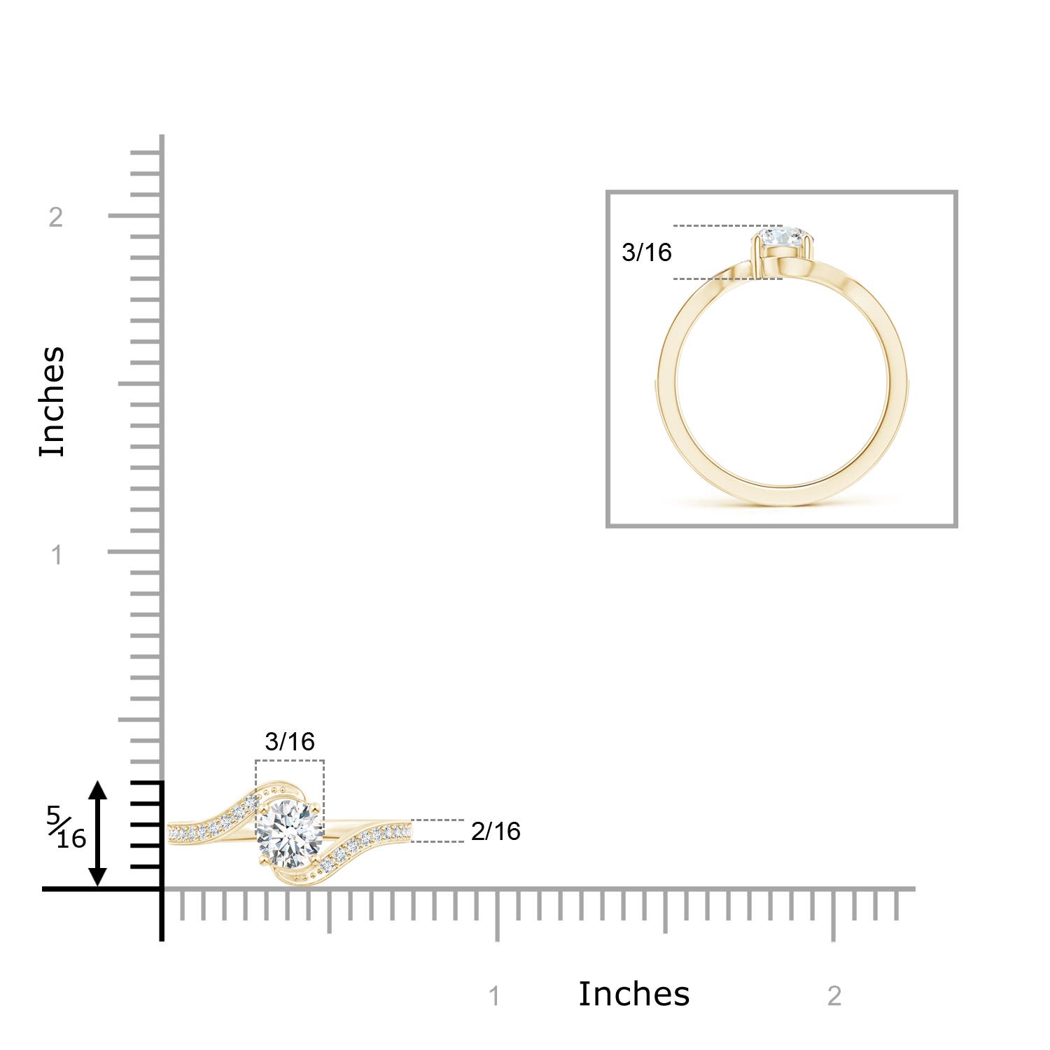 G, VS2 / 0.71 CT / 14 KT Yellow Gold