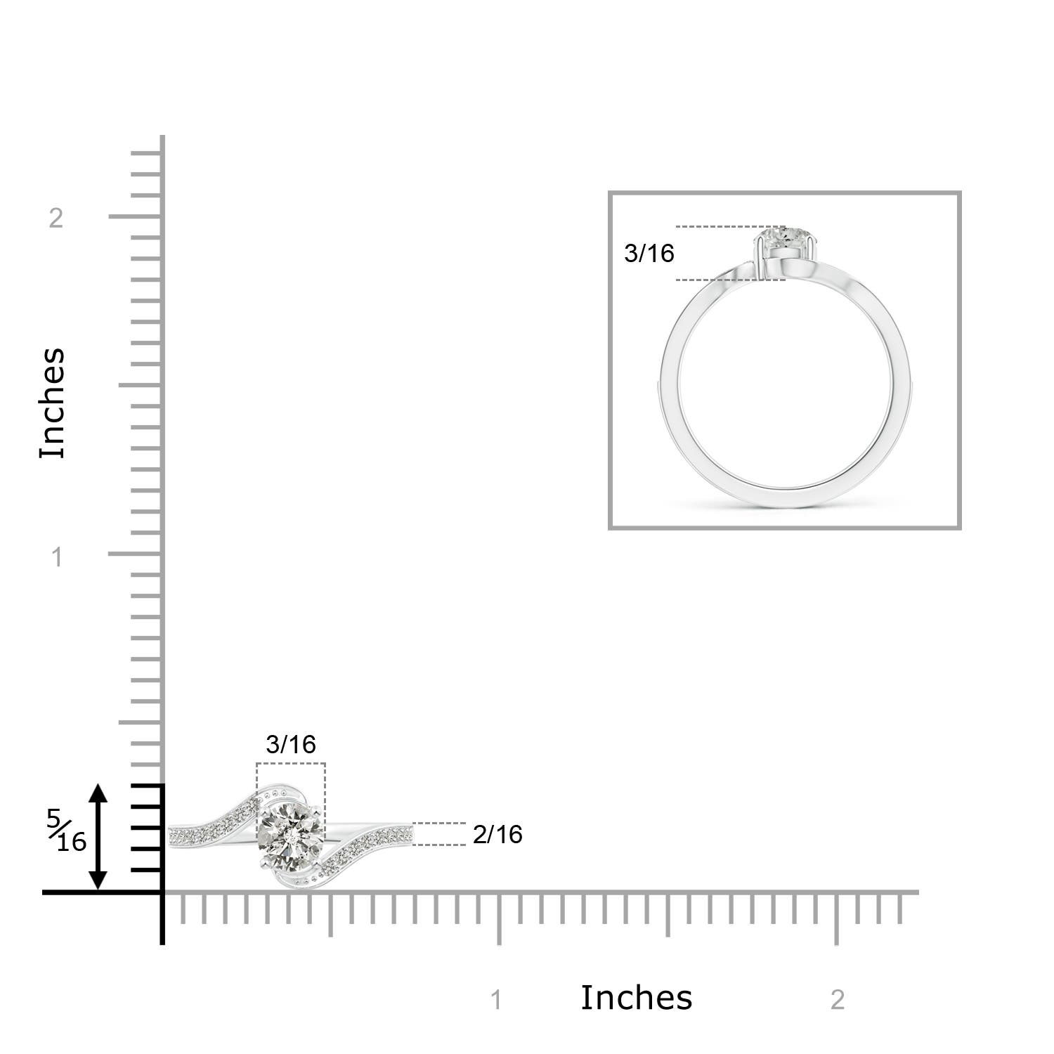 K, I3 / 0.71 CT / 14 KT White Gold