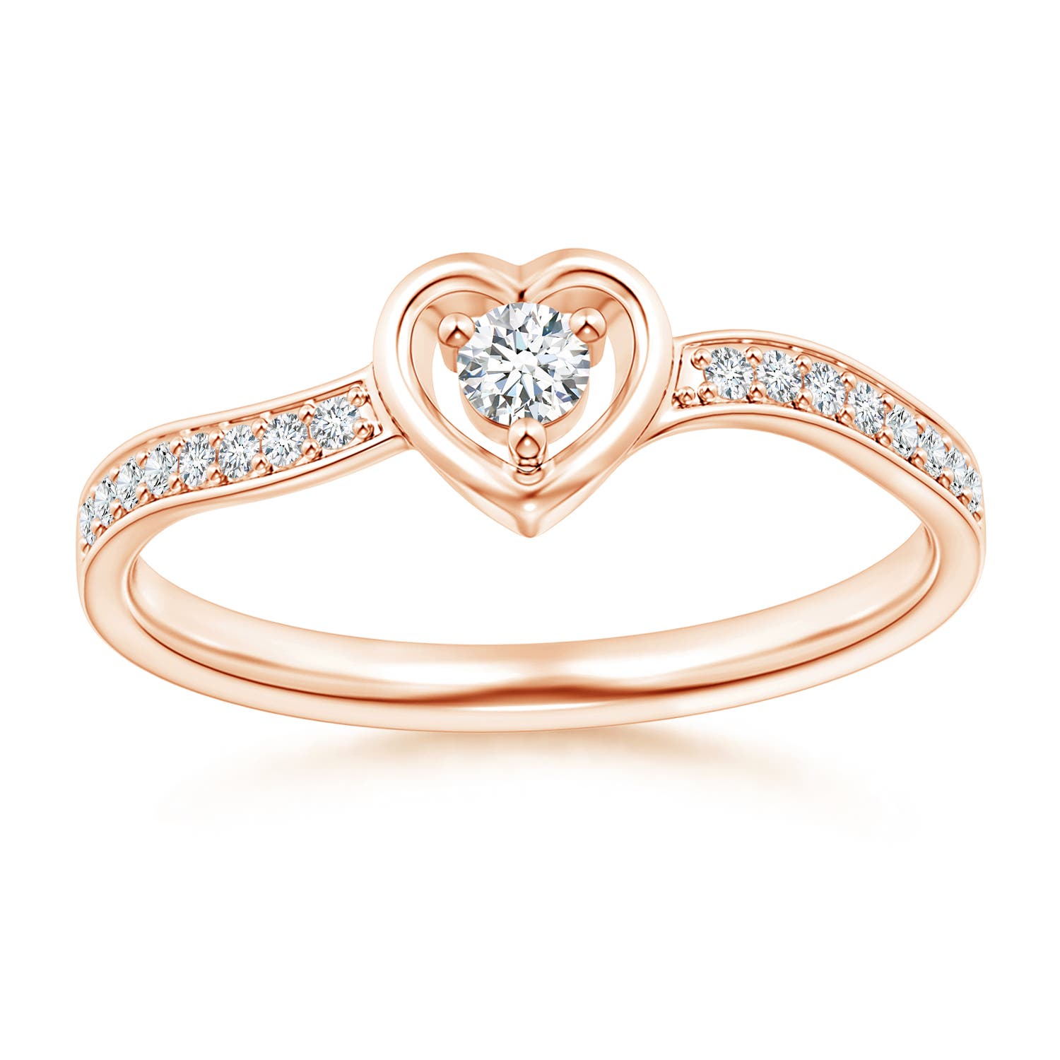 G, VS2 / 0.17 CT / 14 KT Rose Gold