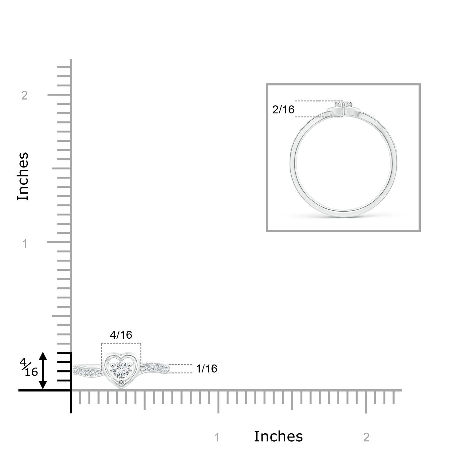 G, VS2 / 0.17 CT / 14 KT White Gold