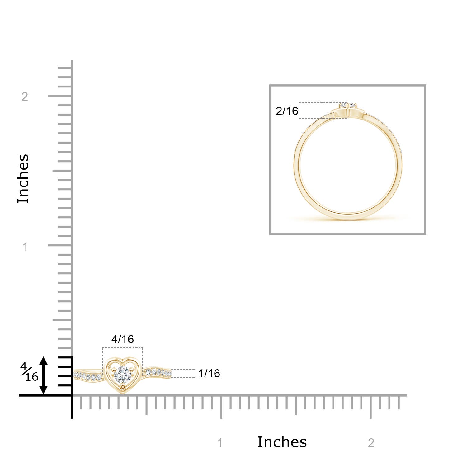 G, VS2 / 0.17 CT / 14 KT Yellow Gold