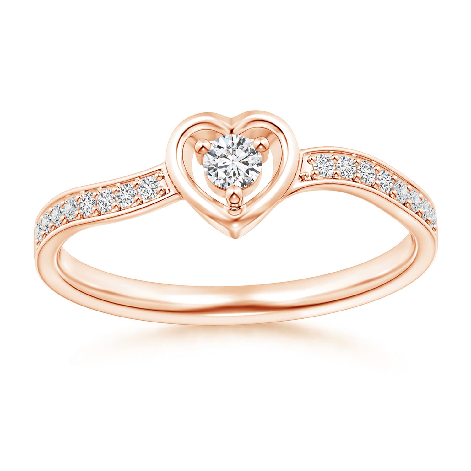 H, SI2 / 0.17 CT / 14 KT Rose Gold