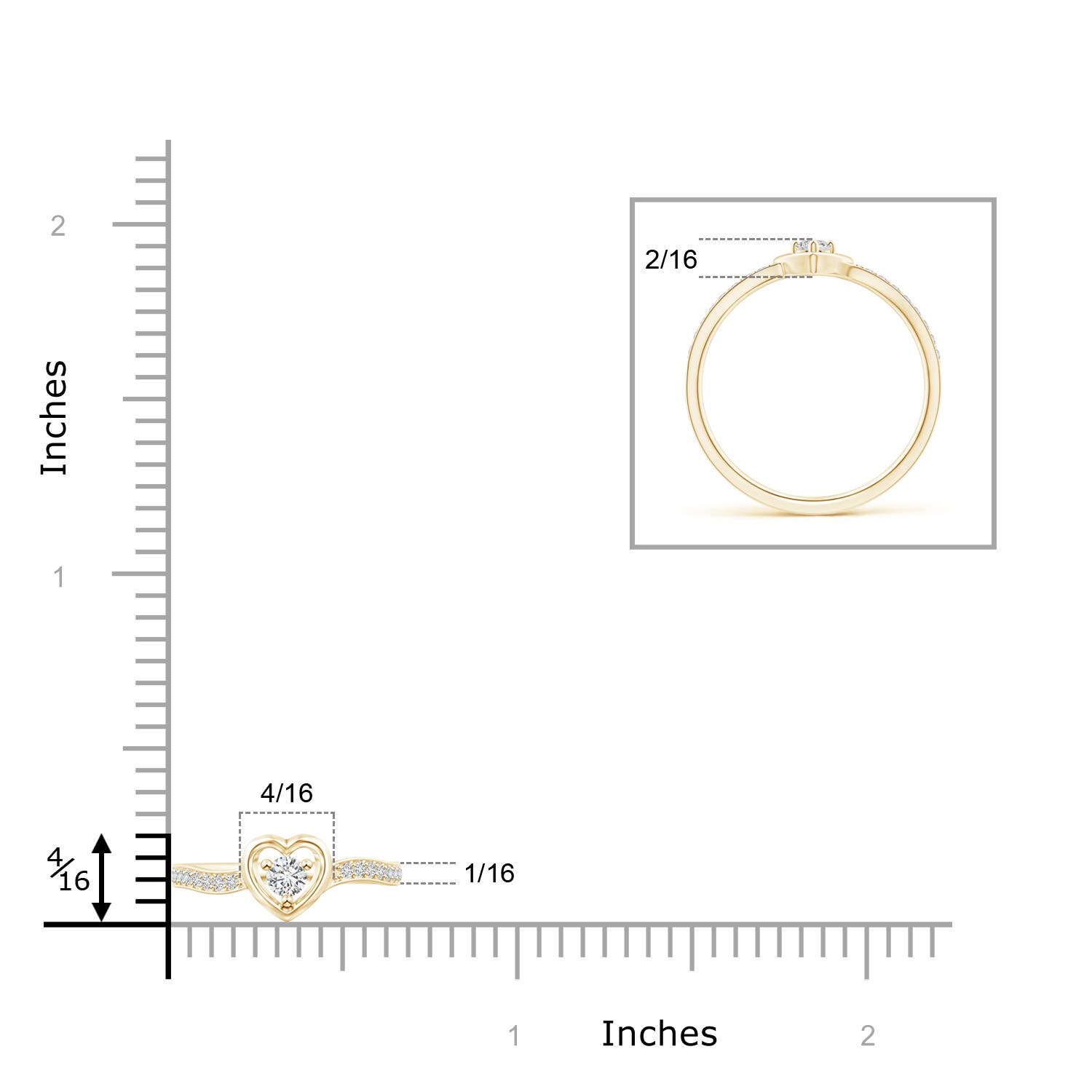 H, SI2 / 0.17 CT / 14 KT Yellow Gold