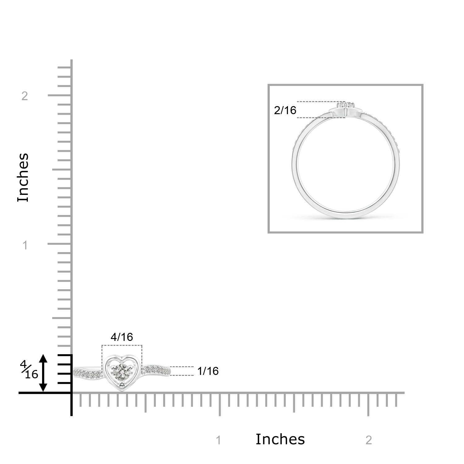 K, I3 / 0.17 CT / 14 KT White Gold