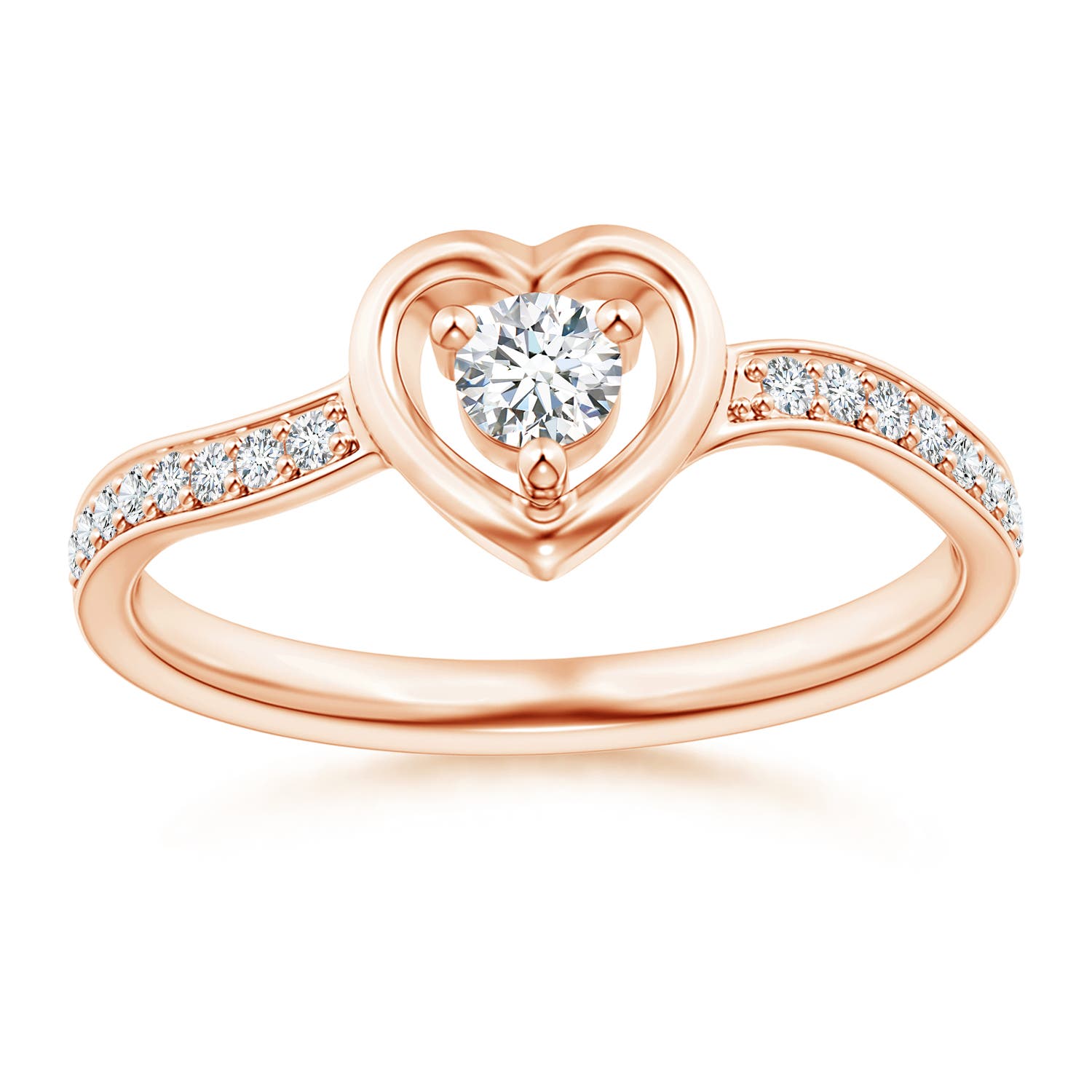 G, VS2 / 0.26 CT / 14 KT Rose Gold