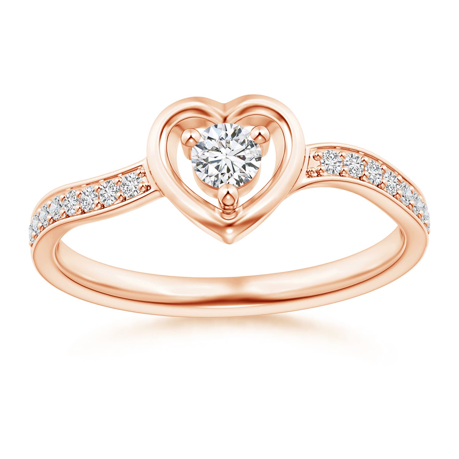 H, SI2 / 0.26 CT / 14 KT Rose Gold