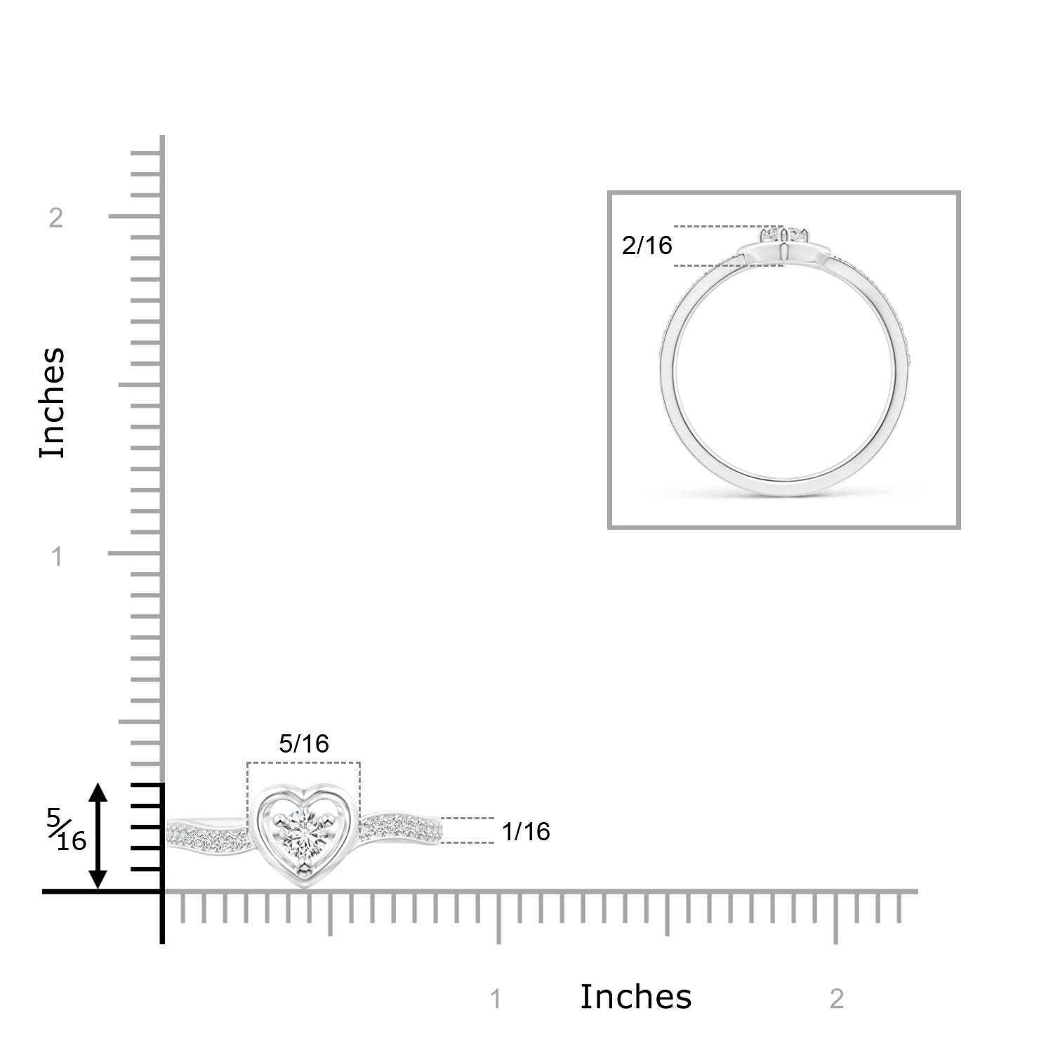 H, SI2 / 0.26 CT / 14 KT White Gold