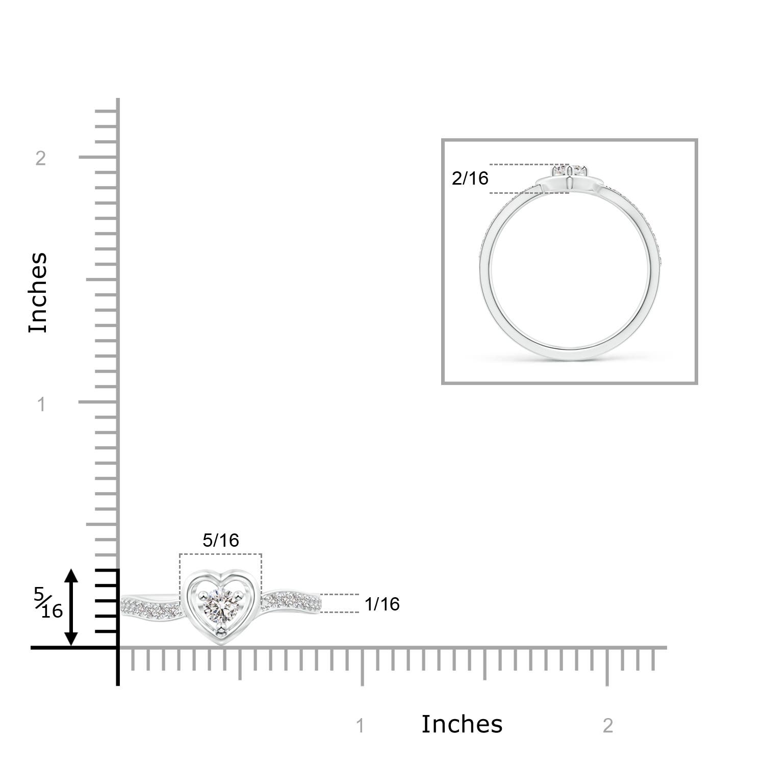 I-J, I1-I2 / 0.26 CT / 14 KT White Gold