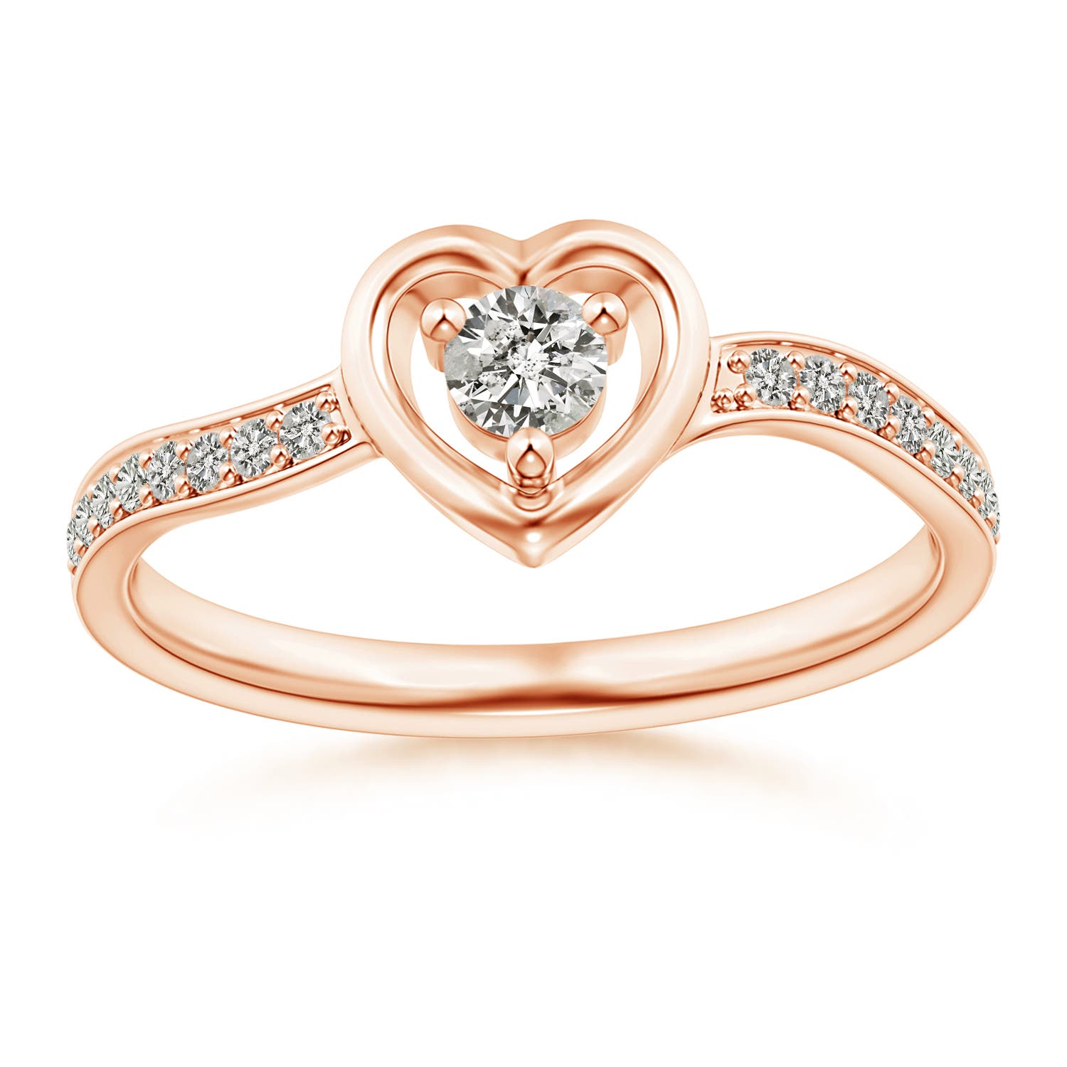 K, I3 / 0.26 CT / 14 KT Rose Gold