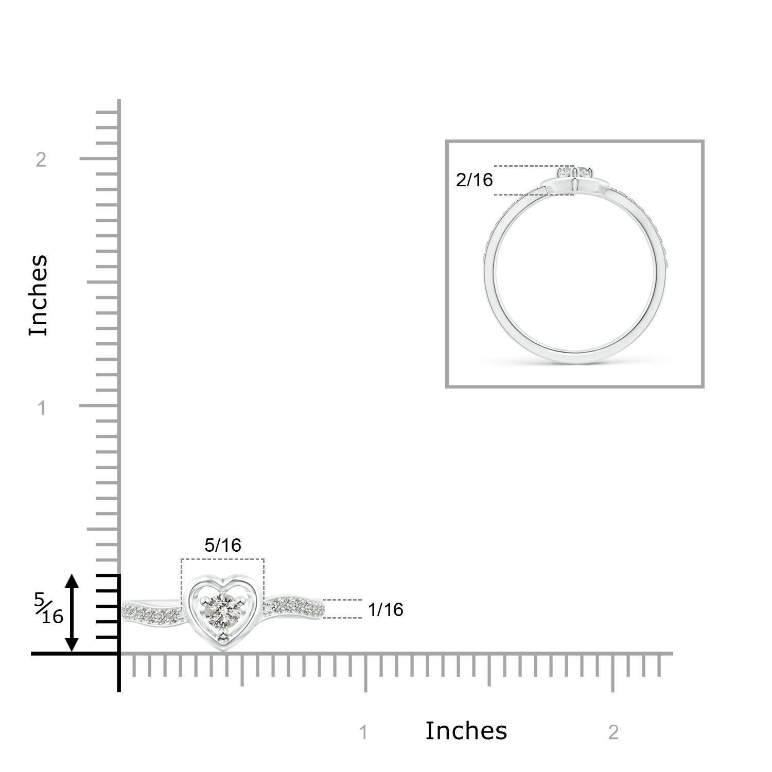 K, I3 / 0.26 CT / 14 KT White Gold