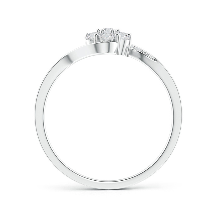 2.2mm HSI2 Round Diamond Clustre Bypass Ring in White Gold product image