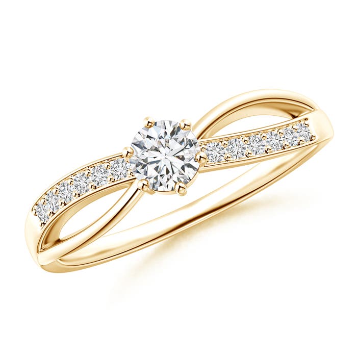 H, SI2 / 0.37 CT / 14 KT Yellow Gold