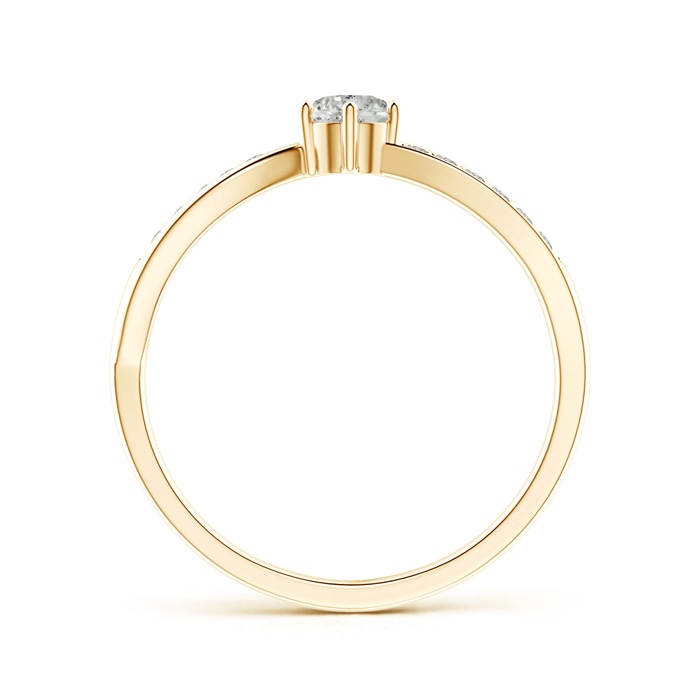 4.1mm KI3 Six Prong-Set Round Solitaire Diamond Split Shank Ring in 9K Yellow Gold product image