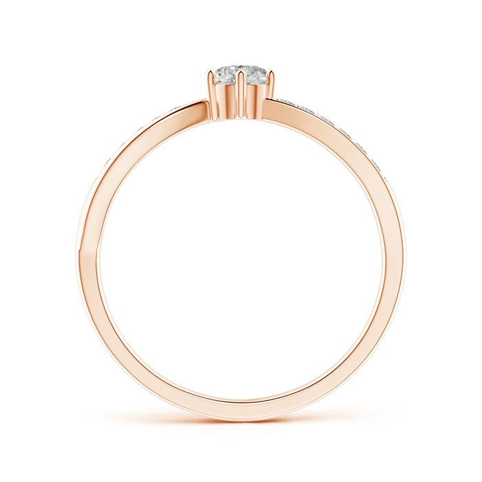 4.1mm KI3 Six Prong-Set Round Solitaire Diamond Split Shank Ring in Rose Gold side-1