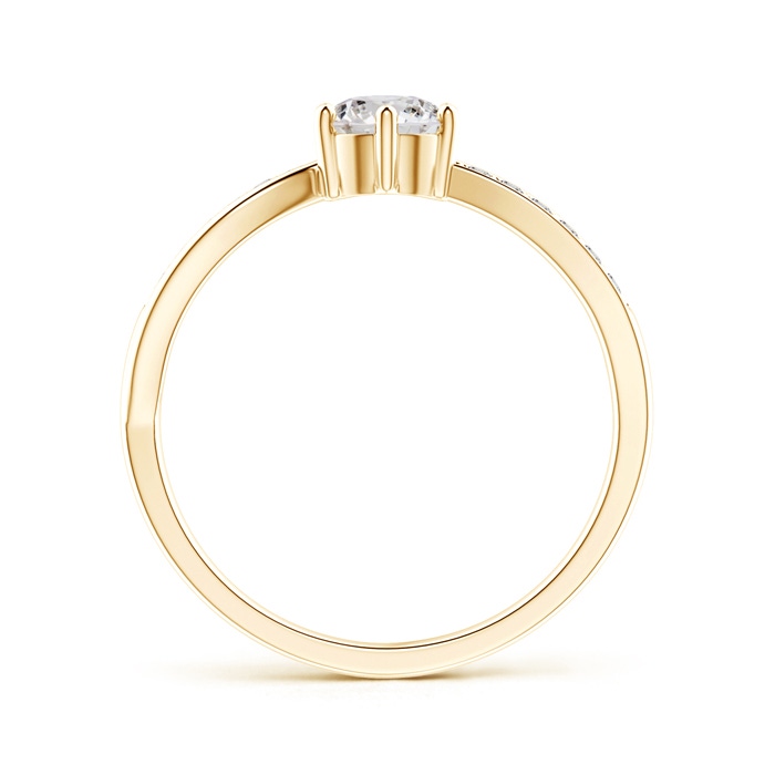 5.2mm IJI1I2 Six Prong-Set Round Solitaire Diamond Split Shank Ring in Yellow Gold side-1