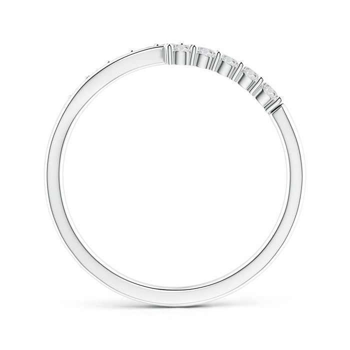 1.8mm HSI2 Diamond Studded Bypass Promise Ring with Prong Set in White Gold side-1