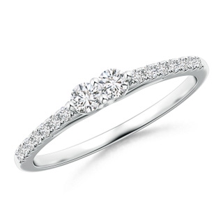 2.6mm HSI2 2 Stone Diamond Ring with Diamond Accents in 9K White Gold