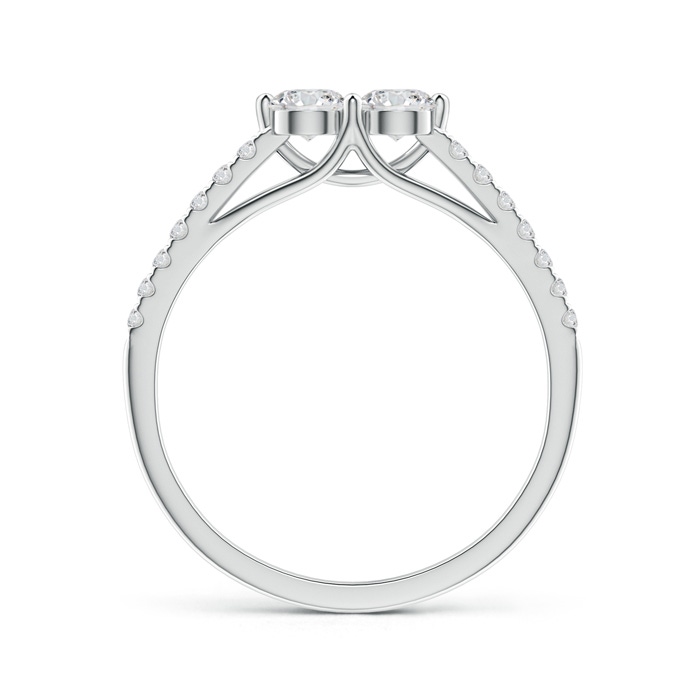 3.7mm HSI2 2 Stone Diamond Ring with Diamond Accents in White Gold Product Image