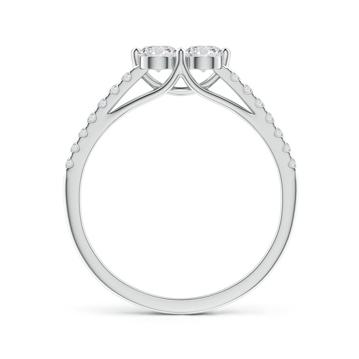 3.7mm HSI2 2 Stone Diamond Ring with Diamond Accents in White Gold product image