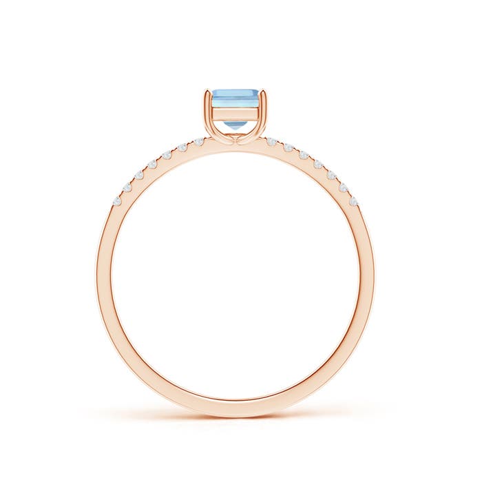 AAAA - Aquamarine / 0.4 CT / 14 KT Rose Gold