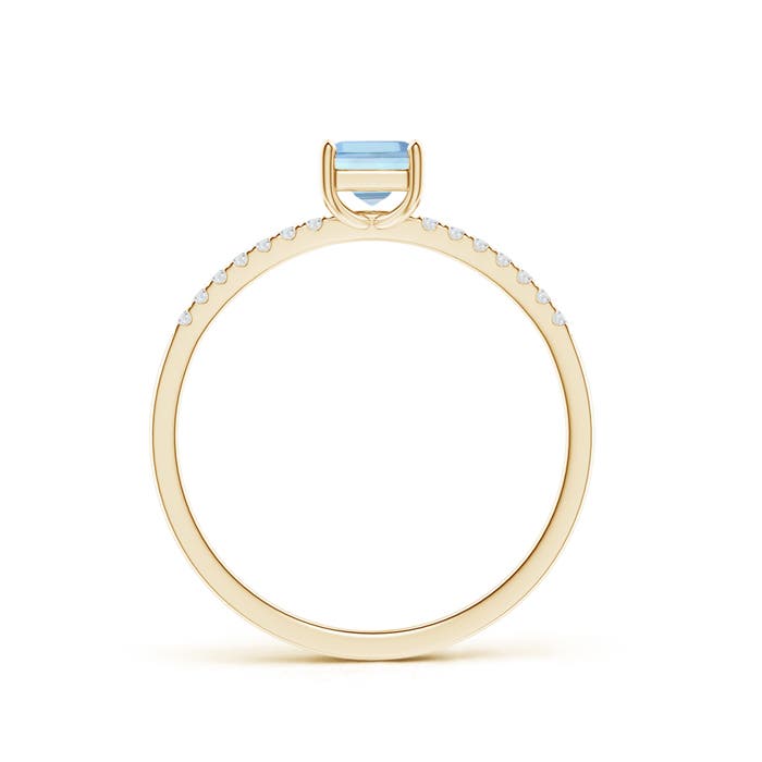 AAAA - Aquamarine / 0.4 CT / 14 KT Yellow Gold