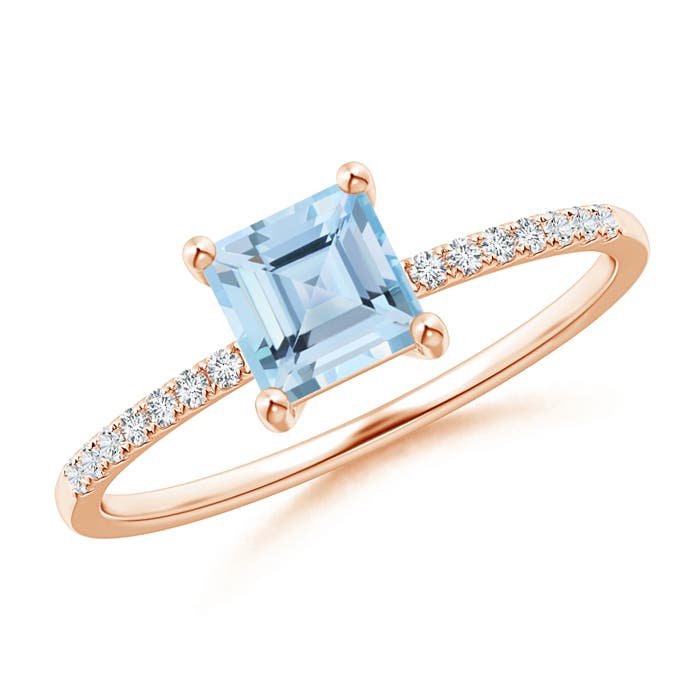 AAA - Aquamarine / 0.63 CT / 14 KT Rose Gold