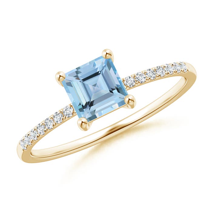 AAAA - Aquamarine / 0.63 CT / 14 KT Yellow Gold