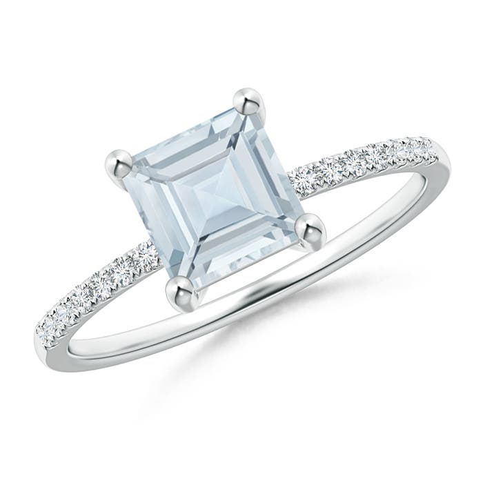 A - Aquamarine / 1.06 CT / 14 KT White Gold