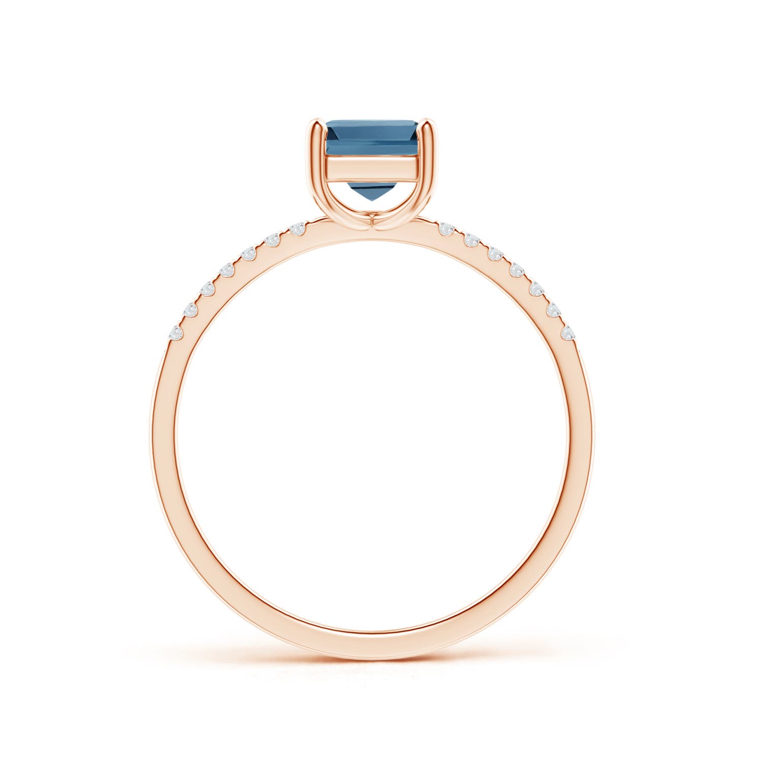 A - London Blue Topaz / 0.83 CT / 14 KT Rose Gold