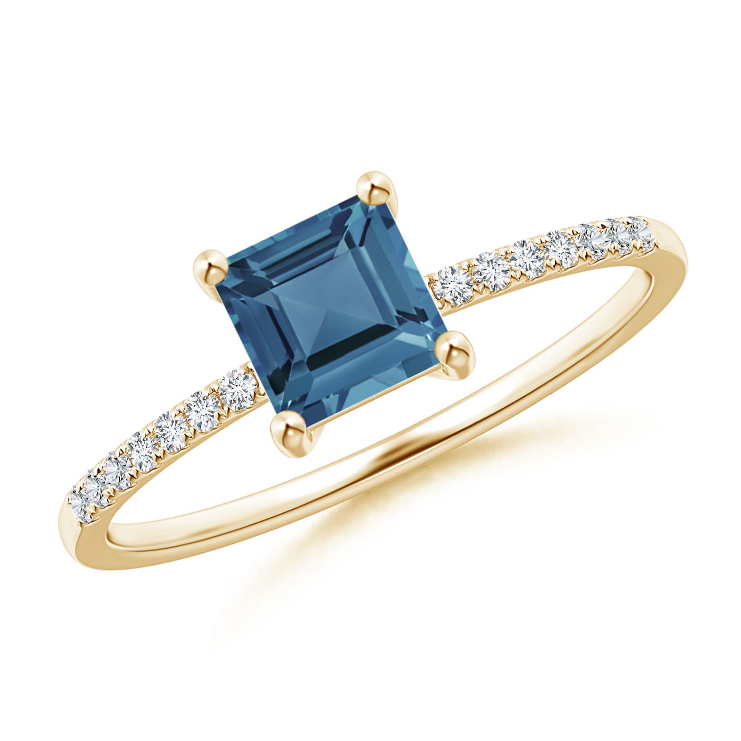 A - London Blue Topaz / 0.83 CT / 14 KT Yellow Gold