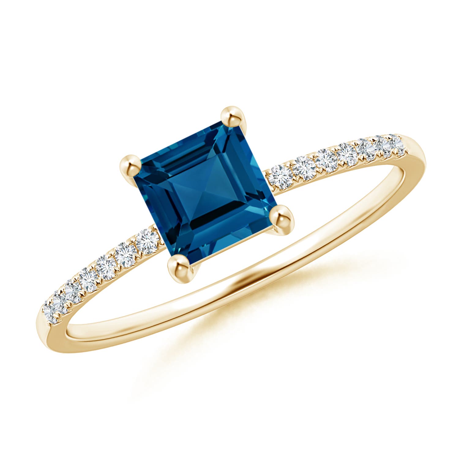 AAA - London Blue Topaz / 0.83 CT / 14 KT Yellow Gold