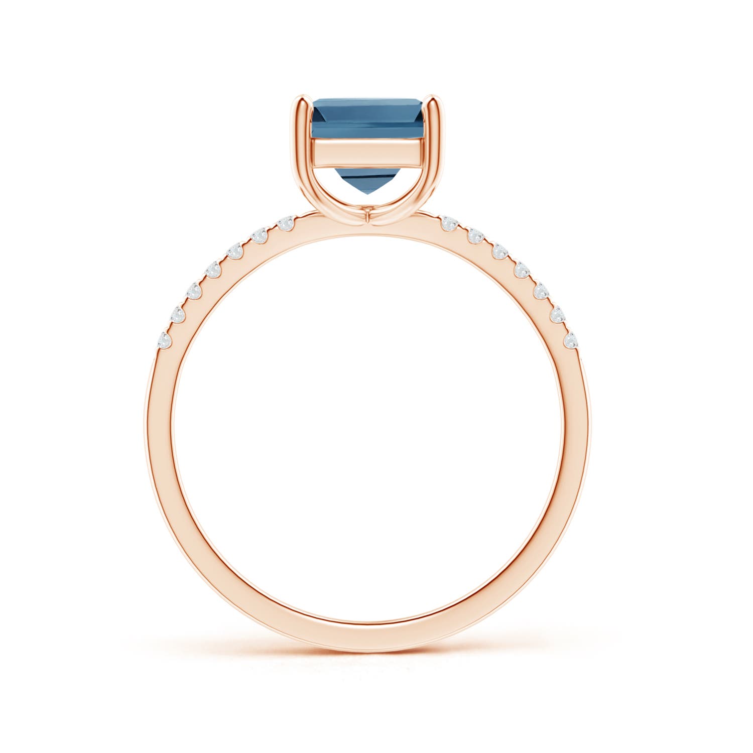 A - London Blue Topaz / 1.46 CT / 14 KT Rose Gold