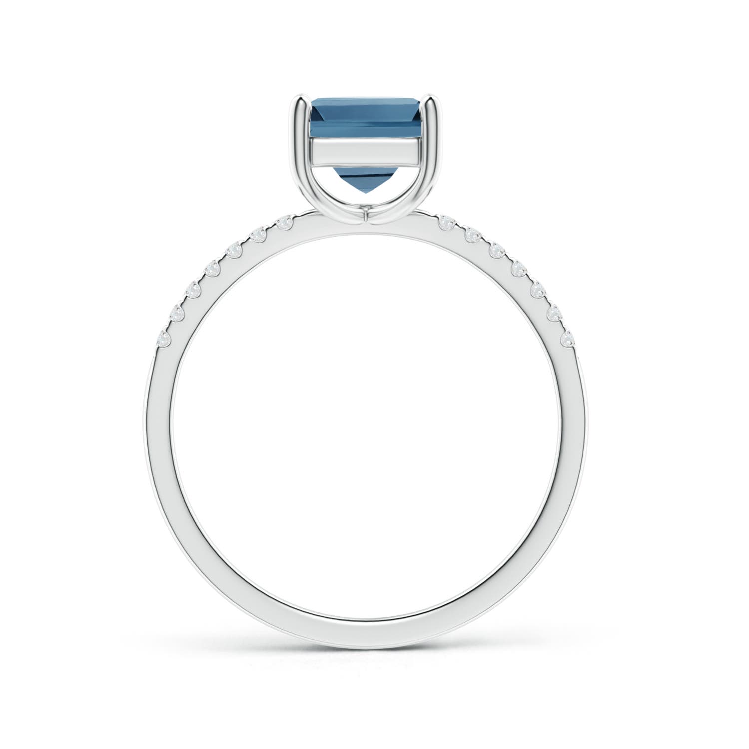 A - London Blue Topaz / 1.46 CT / 14 KT White Gold