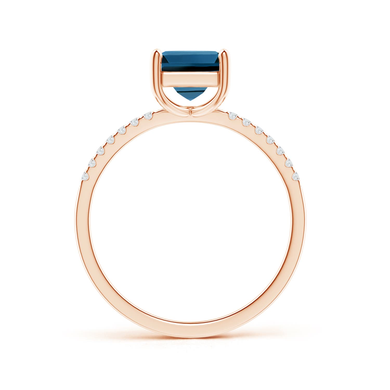 AAA - London Blue Topaz / 1.46 CT / 14 KT Rose Gold