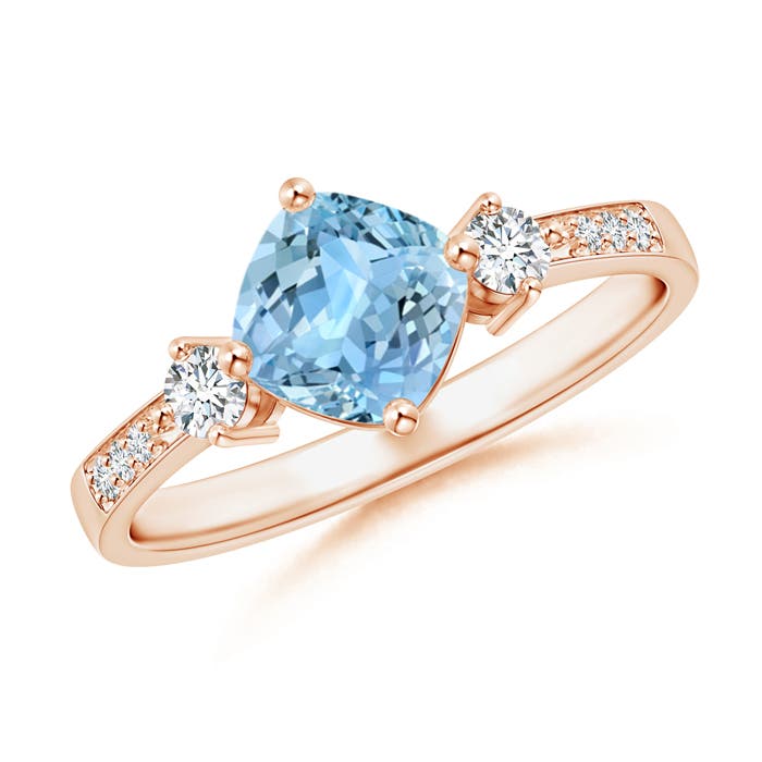 AAAA - Aquamarine / 1.06 CT / 14 KT Rose Gold