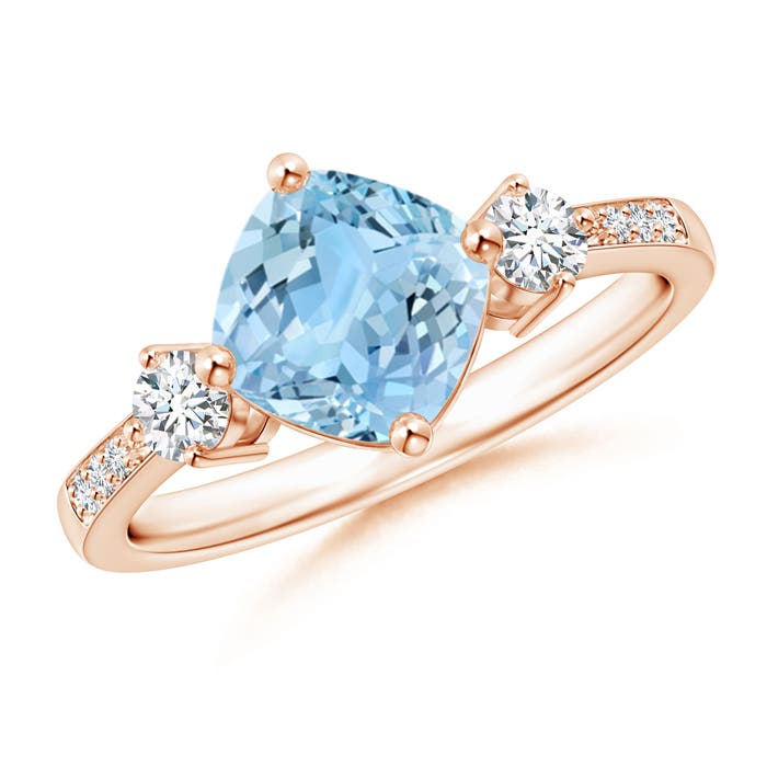 AAAA - Aquamarine / 1.66 CT / 14 KT Rose Gold