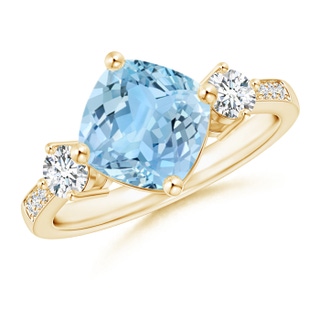 Cushion AAAA Aquamarine
