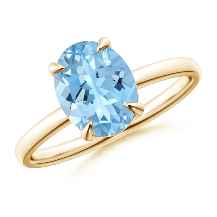 AAAA - Aquamarine / 1.5 CT / 14 KT Yellow Gold