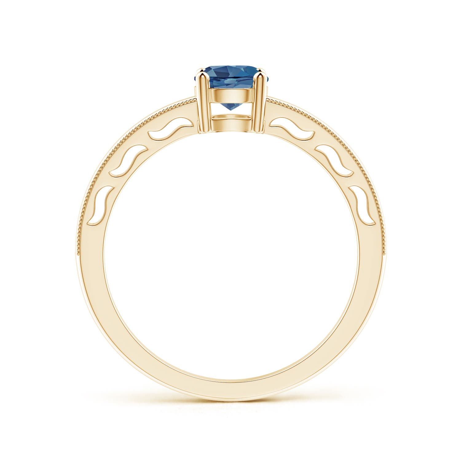 A - London Blue Topaz / 0.6 CT / 14 KT Yellow Gold