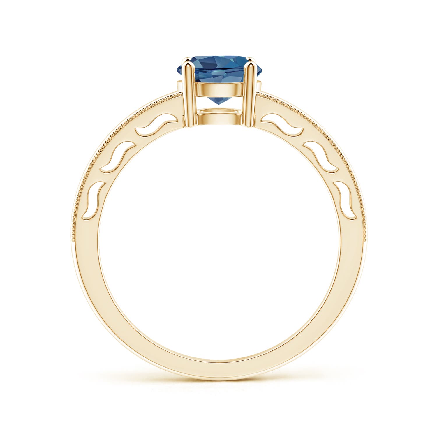 A - London Blue Topaz / 0.95 CT / 14 KT Yellow Gold