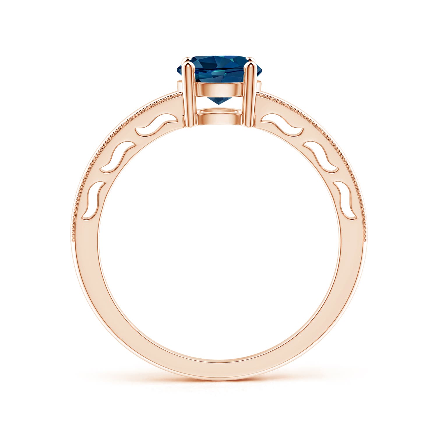 AAAA - London Blue Topaz / 0.95 CT / 14 KT Rose Gold