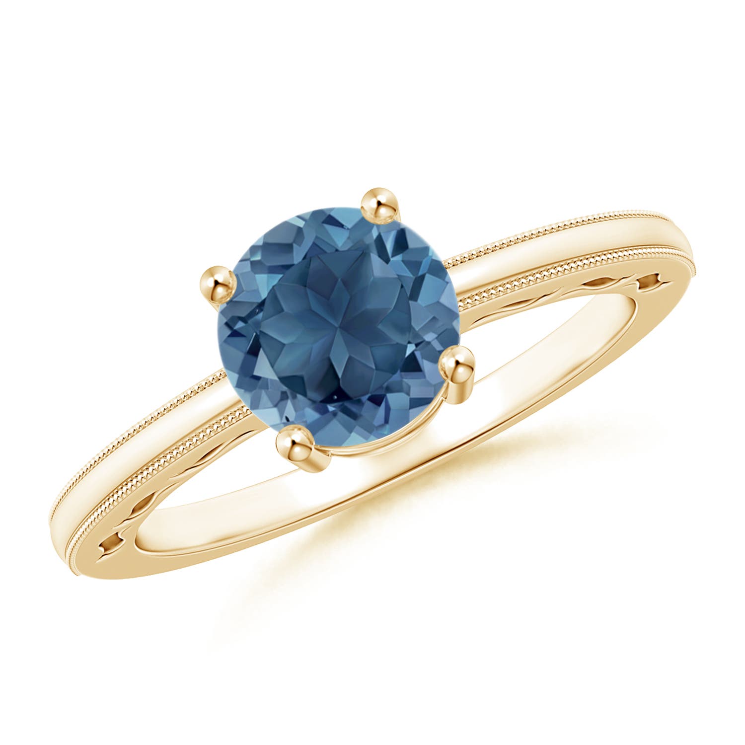 A - London Blue Topaz / 1.55 CT / 14 KT Yellow Gold